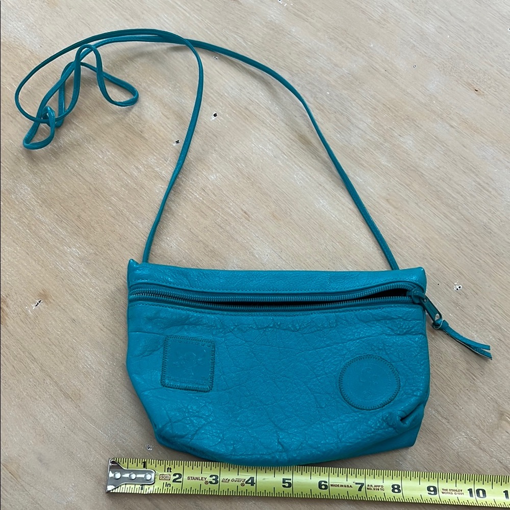 Carlos Falchi Teal Crossbody Bag